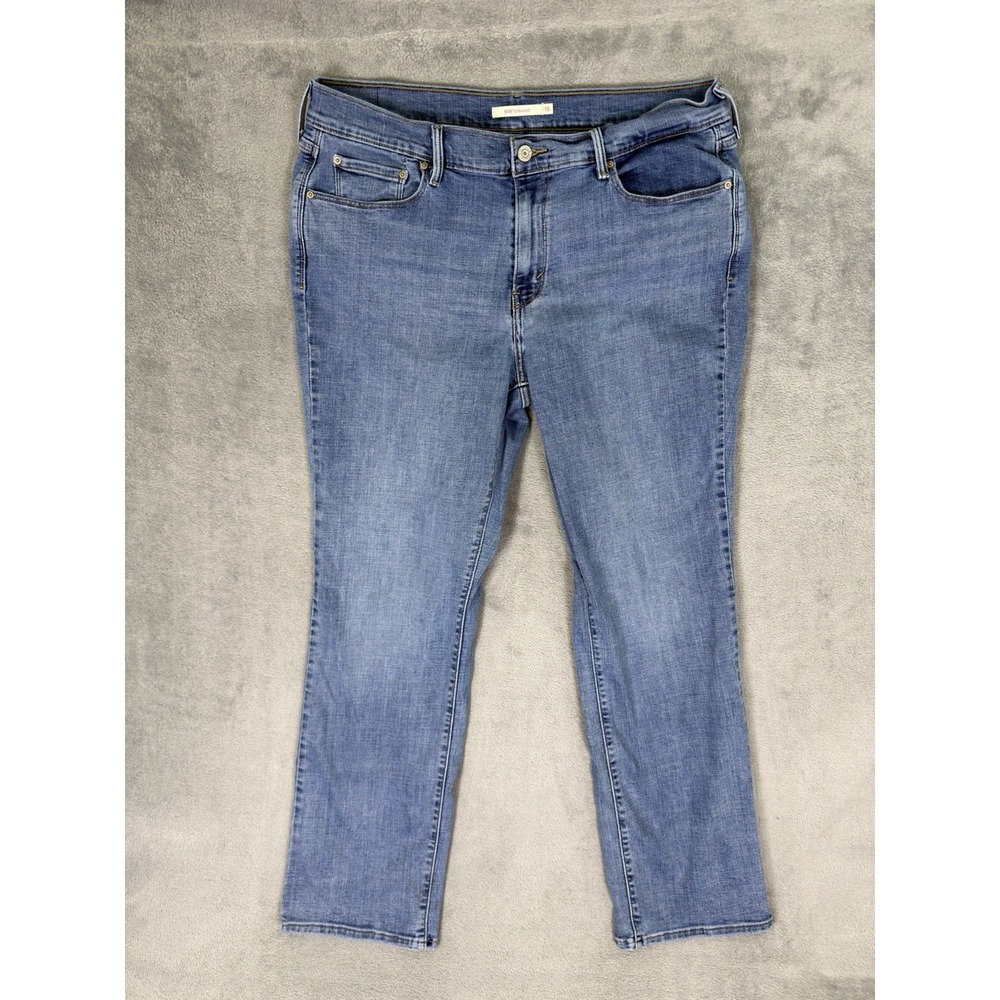 Levis Jeans Womens 16 Blue Medium Wash 505 Straight Leg Mid Rise‎ Stretch